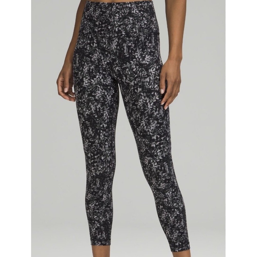 Lululemon Align Pant 4 Lace Pivot Graphite Grey Black High Rise Yoga Leggings